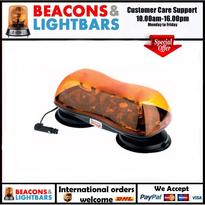 Britax A424.00.12V Aerolite 424 Magnetic 70mph fixing 12v 420mm 2 Rotator Mini Bar PN: A424.00.12V